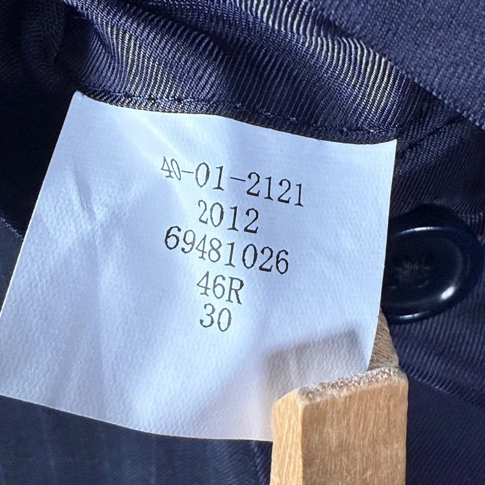Brooks Brothers Fitzgerald BrooksCool Pinstripe Suit Jacket Charcoal Grey 46R